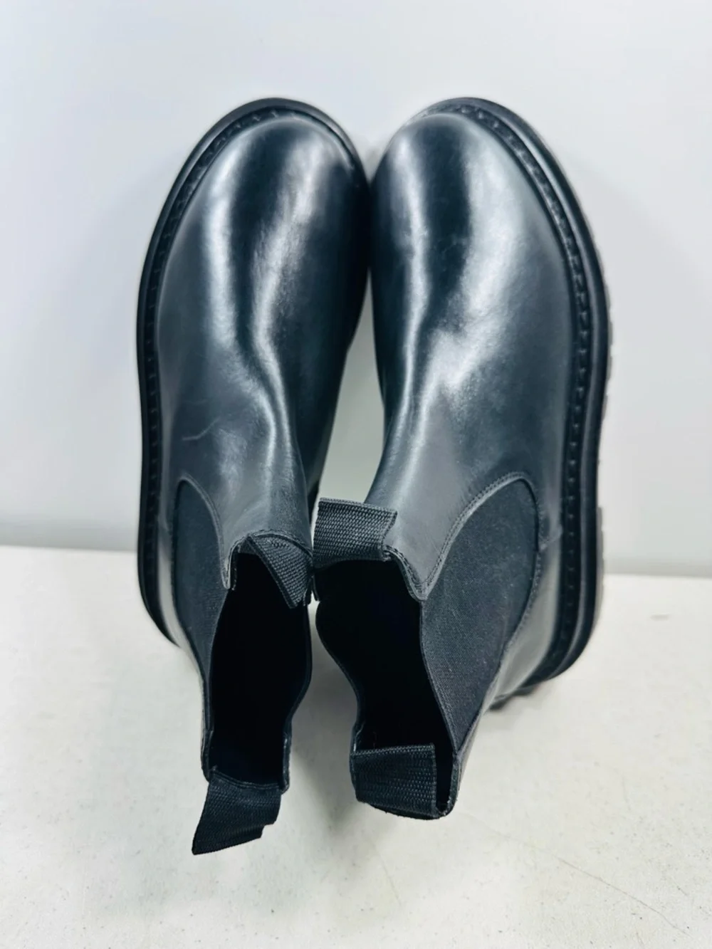 ASOS DESIGN Black Leather boots size 8